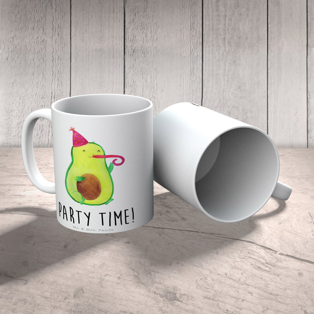 Tasse Avocado Party Time  Becher, Kaffeetasse, Kaffeebecher, Tee, Frühstück, Büro  Avocado, Veggie, Vegan, Gesund