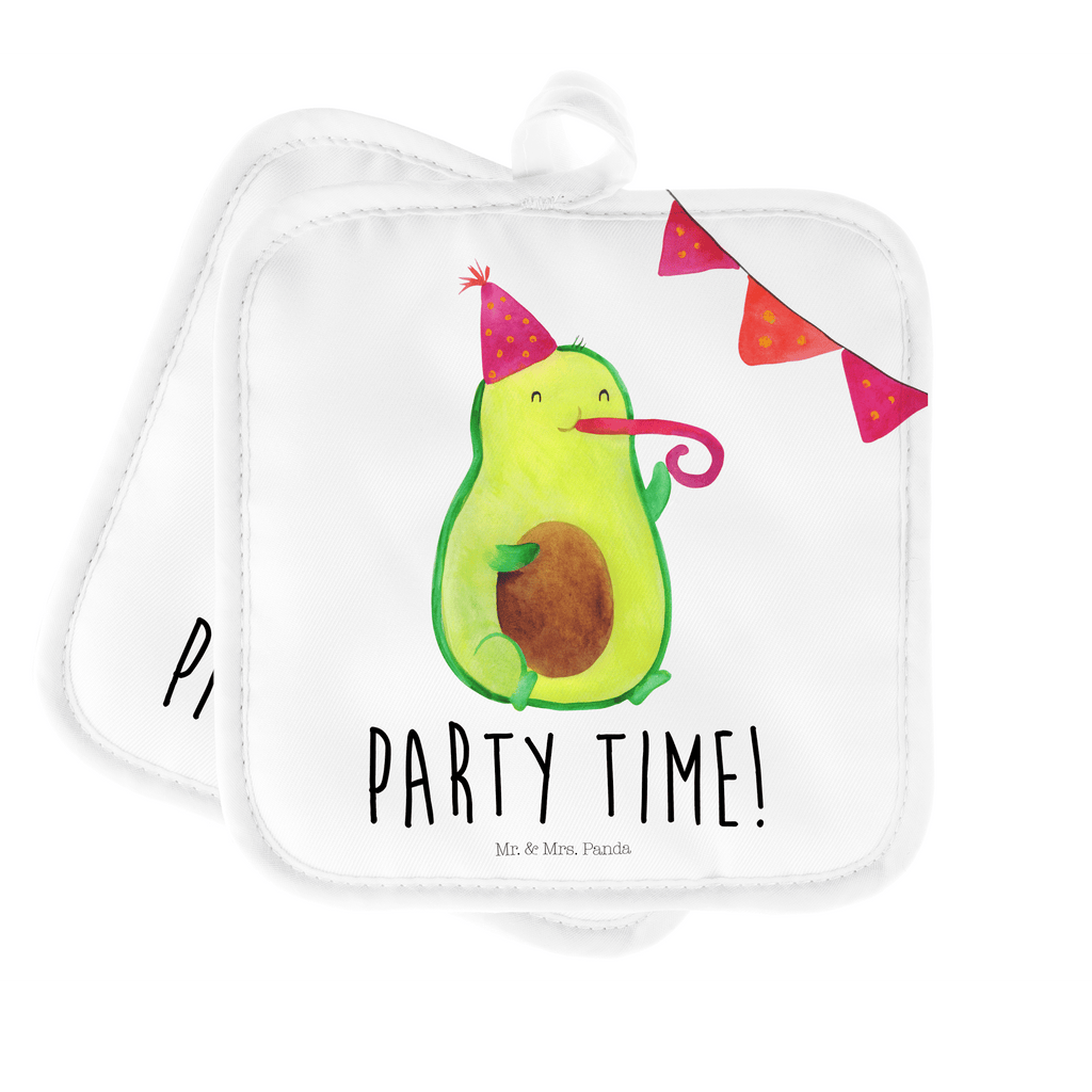 2er Set Topflappen  Avocado Party Time Topflappen, Topfuntersetzer, Ofenhandschuh, Topflappen Set, Topflappen lustig, Topflappen mit Spruch, Avocado, Veggie, Vegan, Gesund