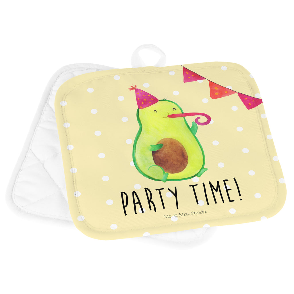 2er Set Topflappen  Avocado Party Time Topflappen, Topfuntersetzer, Ofenhandschuh, Topflappen Set, Topflappen lustig, Topflappen mit Spruch, Avocado, Veggie, Vegan, Gesund
