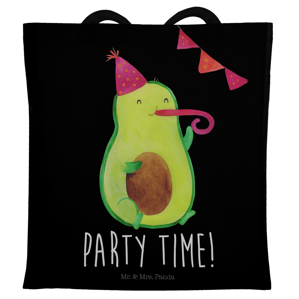 Tragetasche Avocado Party Time Beuteltasche, Beutel, Einkaufstasche, Jutebeutel, Stoffbeutel, Avocado, Veggie, Vegan, Gesund
