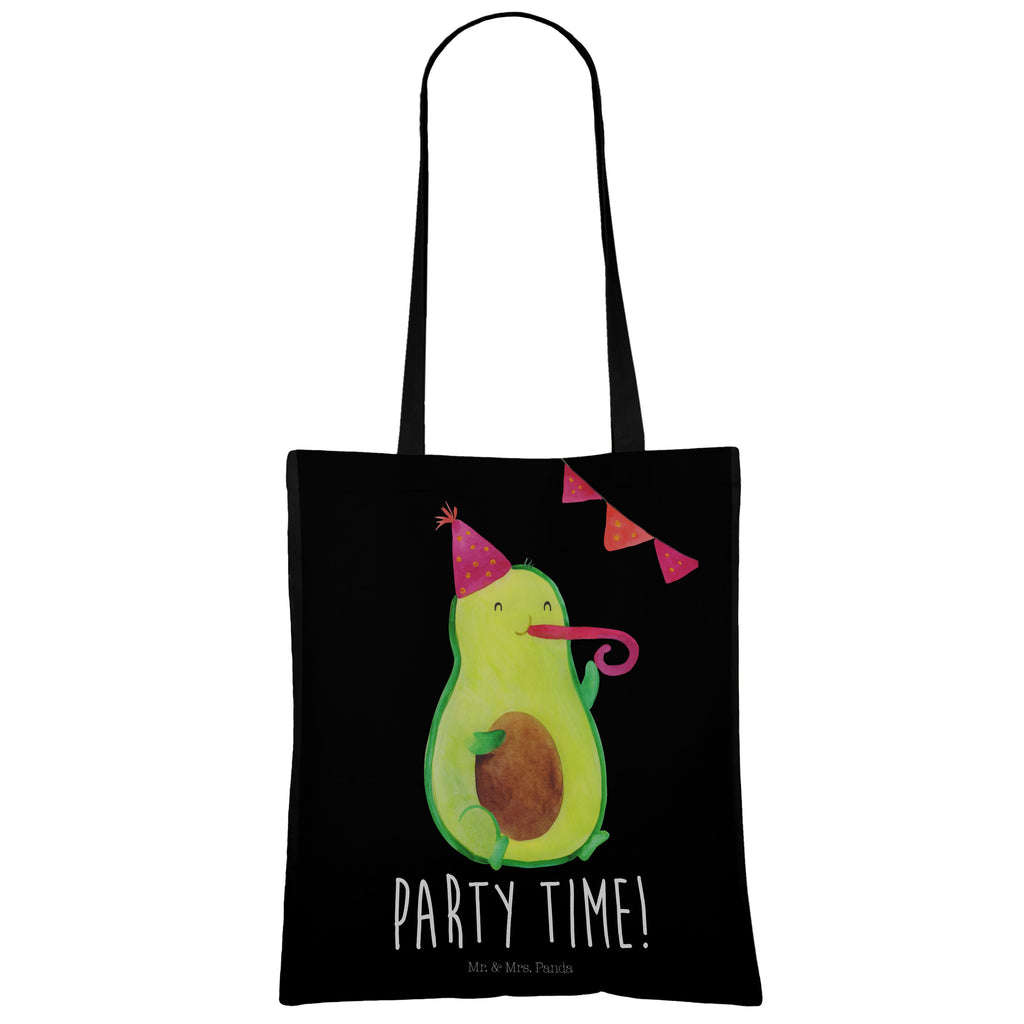 Tragetasche Avocado Party Time Beuteltasche, Beutel, Einkaufstasche, Jutebeutel, Stoffbeutel, Avocado, Veggie, Vegan, Gesund
