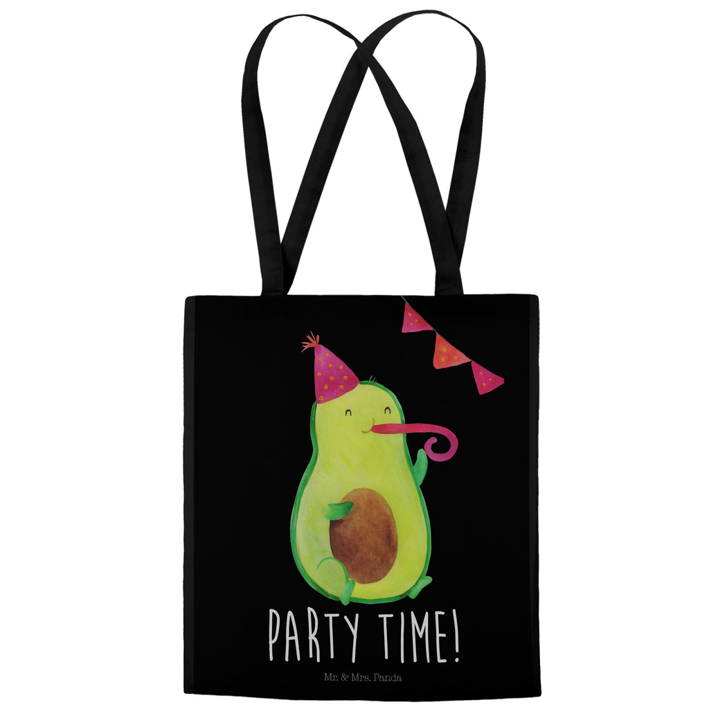 Tragetasche Avocado Party Time Beuteltasche, Beutel, Einkaufstasche, Jutebeutel, Stoffbeutel, Avocado, Veggie, Vegan, Gesund
