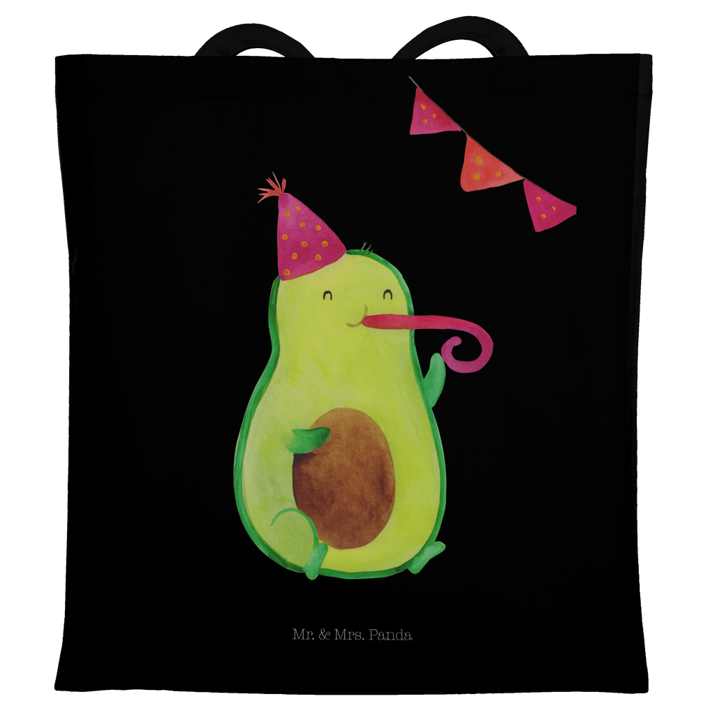 Tragetasche Avocado Party Time Beuteltasche, Beutel, Einkaufstasche, Jutebeutel, Stoffbeutel, Avocado, Veggie, Vegan, Gesund