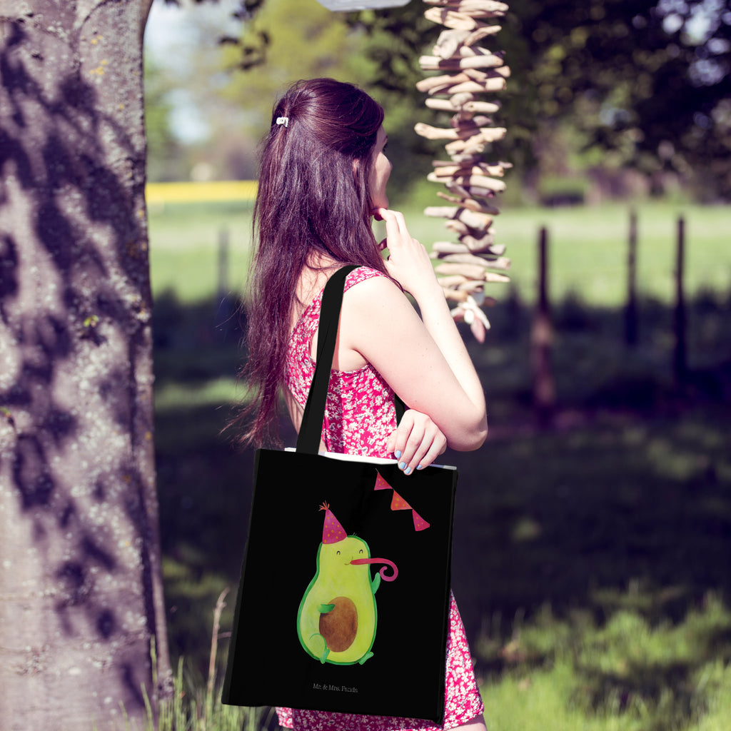 Tragetasche Avocado Party Time Beuteltasche, Beutel, Einkaufstasche, Jutebeutel, Stoffbeutel, Avocado, Veggie, Vegan, Gesund