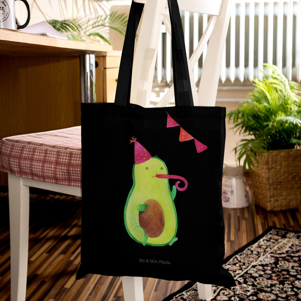 Tragetasche Avocado Party Time Beuteltasche, Beutel, Einkaufstasche, Jutebeutel, Stoffbeutel, Avocado, Veggie, Vegan, Gesund
