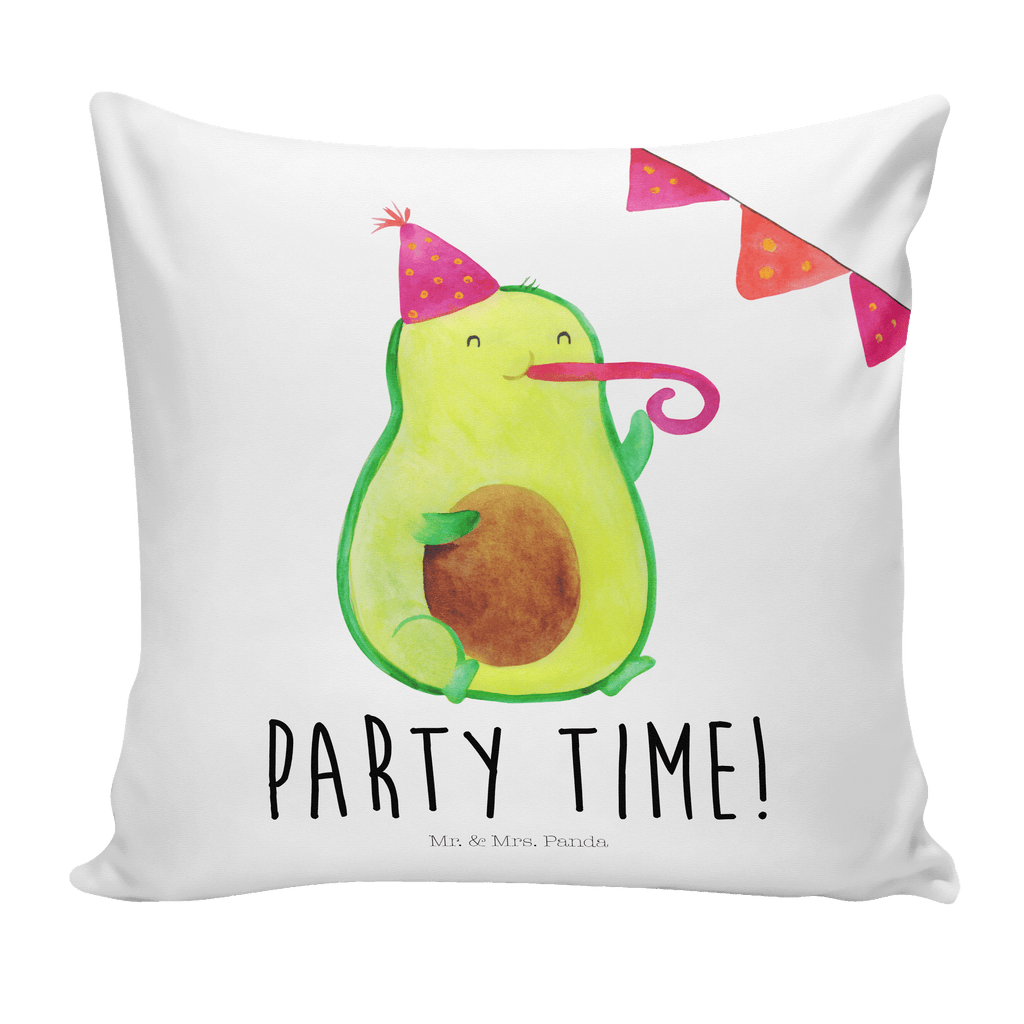 40x40 Kissen Avocado Party Time Kissenhülle, Kopfkissen, Sofakissen, Dekokissen, Motivkissen, Avocado, Veggie, Vegan, Gesund