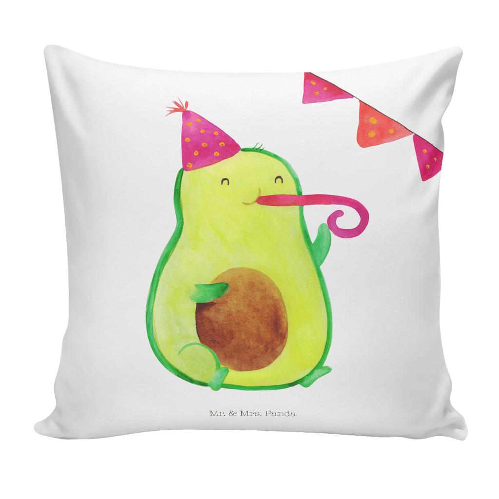 40x40 Kissen Avocado Party Time Kissenhülle, Kopfkissen, Sofakissen, Dekokissen, Motivkissen, Avocado, Veggie, Vegan, Gesund