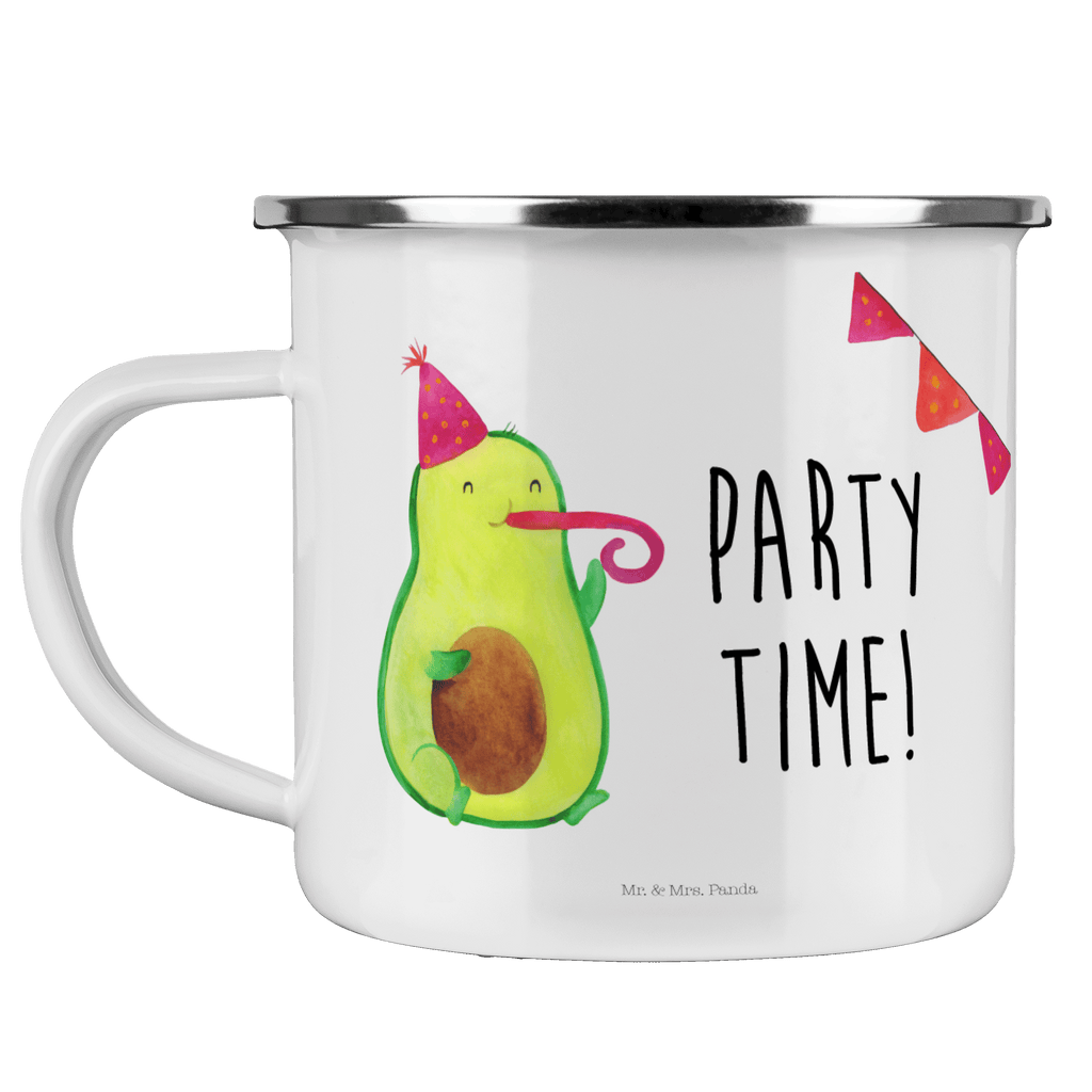 Camping Emaille Tasse Avocado Party Time Campingtasse, Trinkbecher, Metalltasse, Outdoor Tasse, Emaille Trinkbecher, Blechtasse Outdoor, Emaille Campingbecher, Edelstahl Trinkbecher, Metalltasse für Camping, Kaffee Blechtasse, Camping Tasse Metall, Avocado, Veggie, Vegan, Gesund
