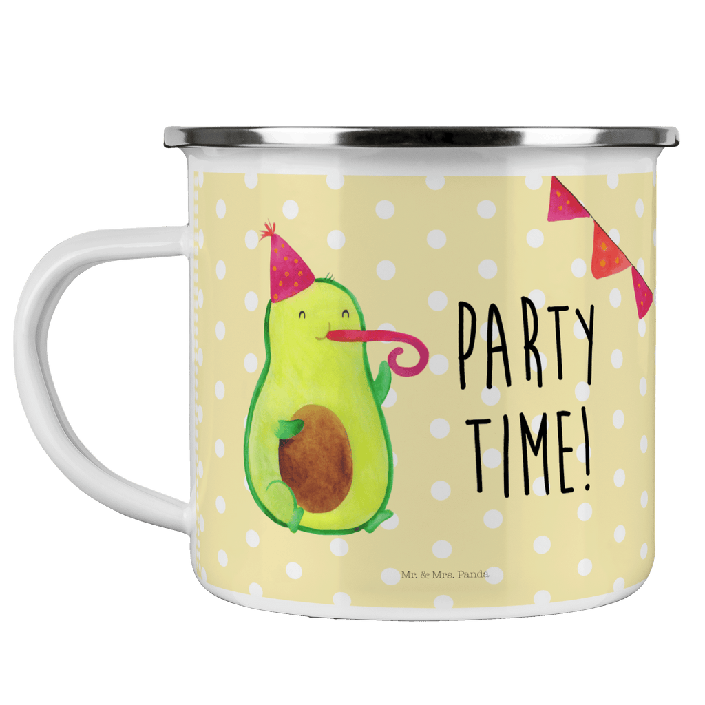 Camping Emaille Tasse Avocado Party Time Campingtasse, Trinkbecher, Metalltasse, Outdoor Tasse, Emaille Trinkbecher, Blechtasse Outdoor, Emaille Campingbecher, Edelstahl Trinkbecher, Metalltasse für Camping, Kaffee Blechtasse, Camping Tasse Metall, Avocado, Veggie, Vegan, Gesund
