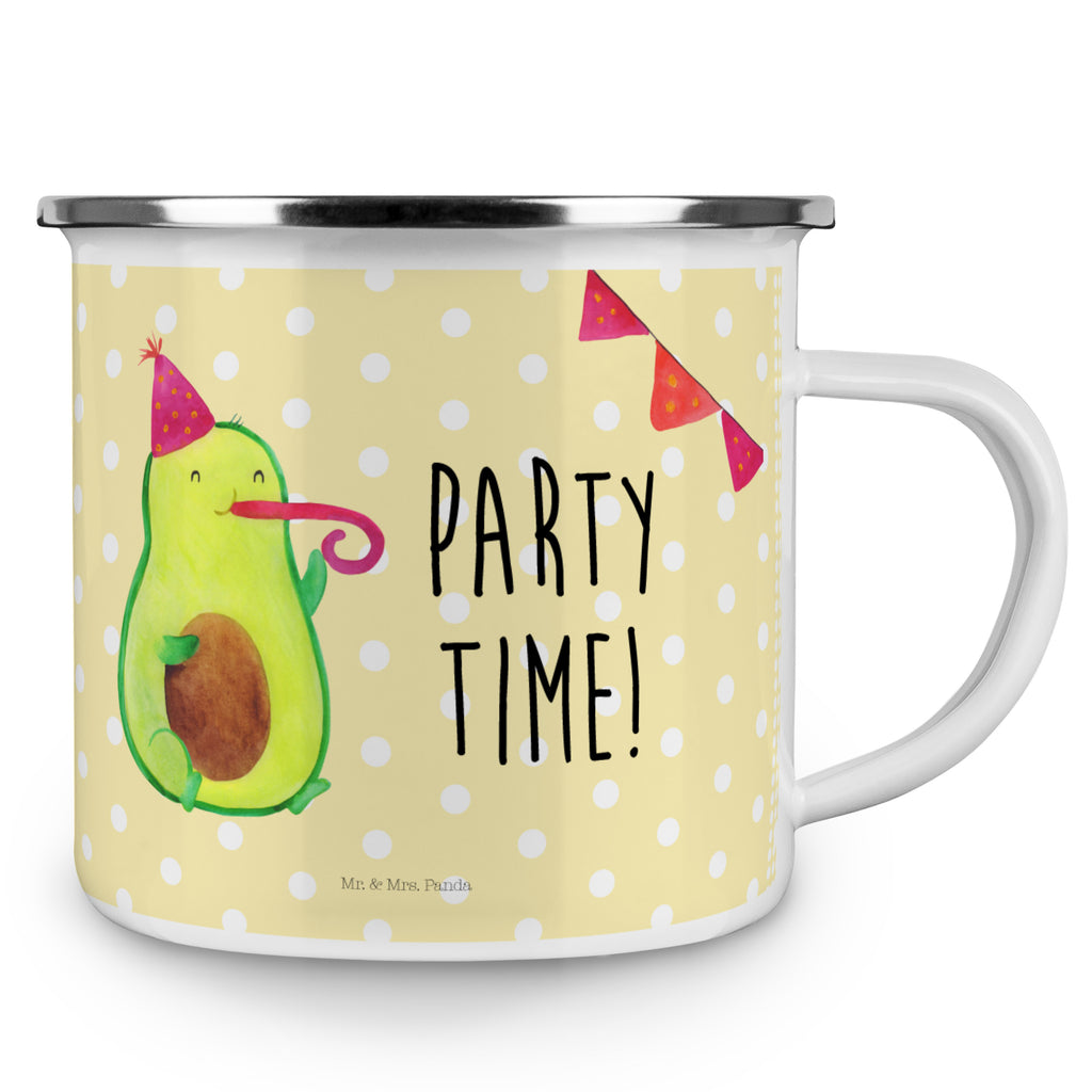 Camping Emaille Tasse Avocado Party Time Campingtasse, Trinkbecher, Metalltasse, Outdoor Tasse, Emaille Trinkbecher, Blechtasse Outdoor, Emaille Campingbecher, Edelstahl Trinkbecher, Metalltasse für Camping, Kaffee Blechtasse, Camping Tasse Metall, Avocado, Veggie, Vegan, Gesund