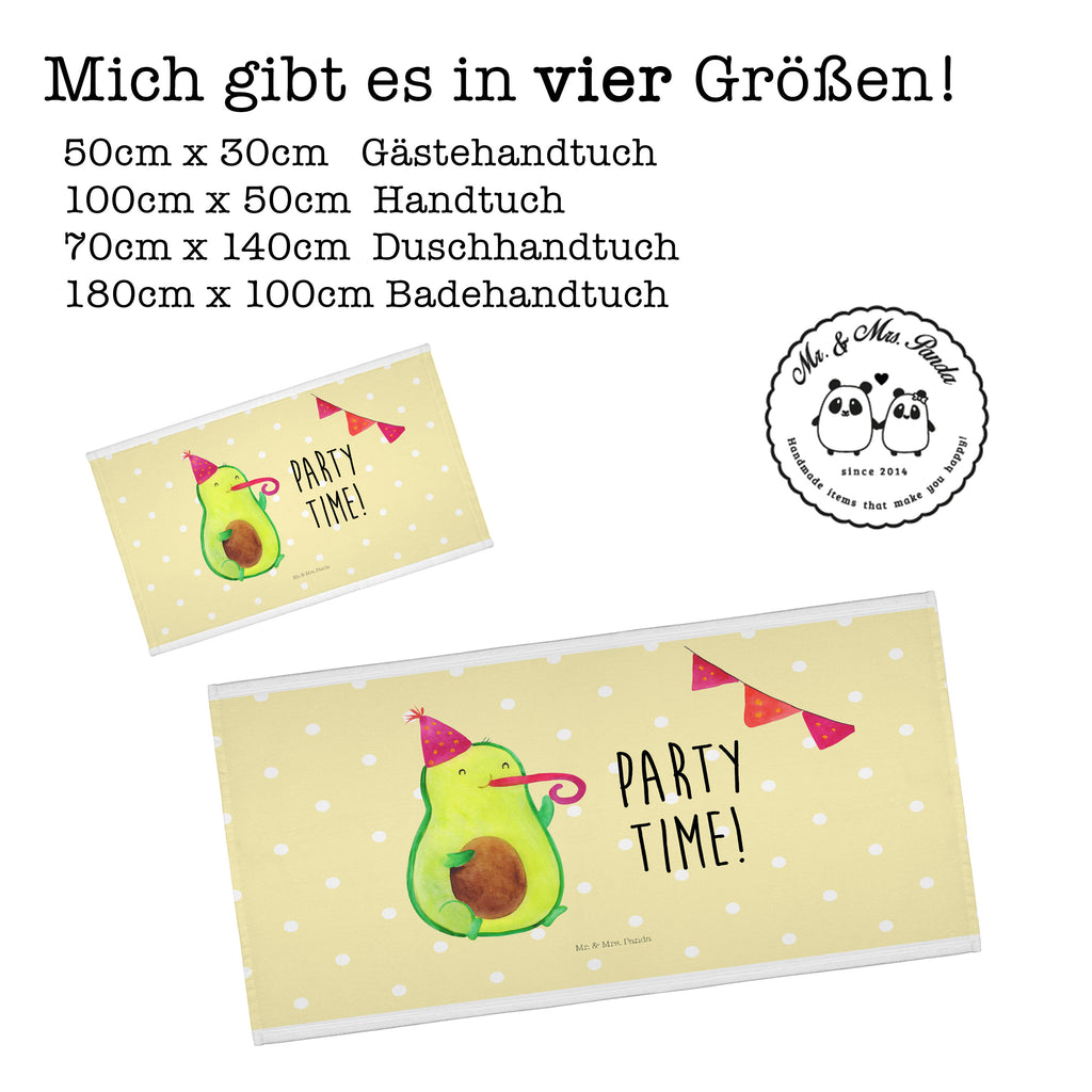 Gäste Handtuch Avocado Party Time Gästetuch, Reisehandtuch, Sport Handtuch, Frottier, Kinder Handtuch, Avocado, Veggie, Vegan, Gesund