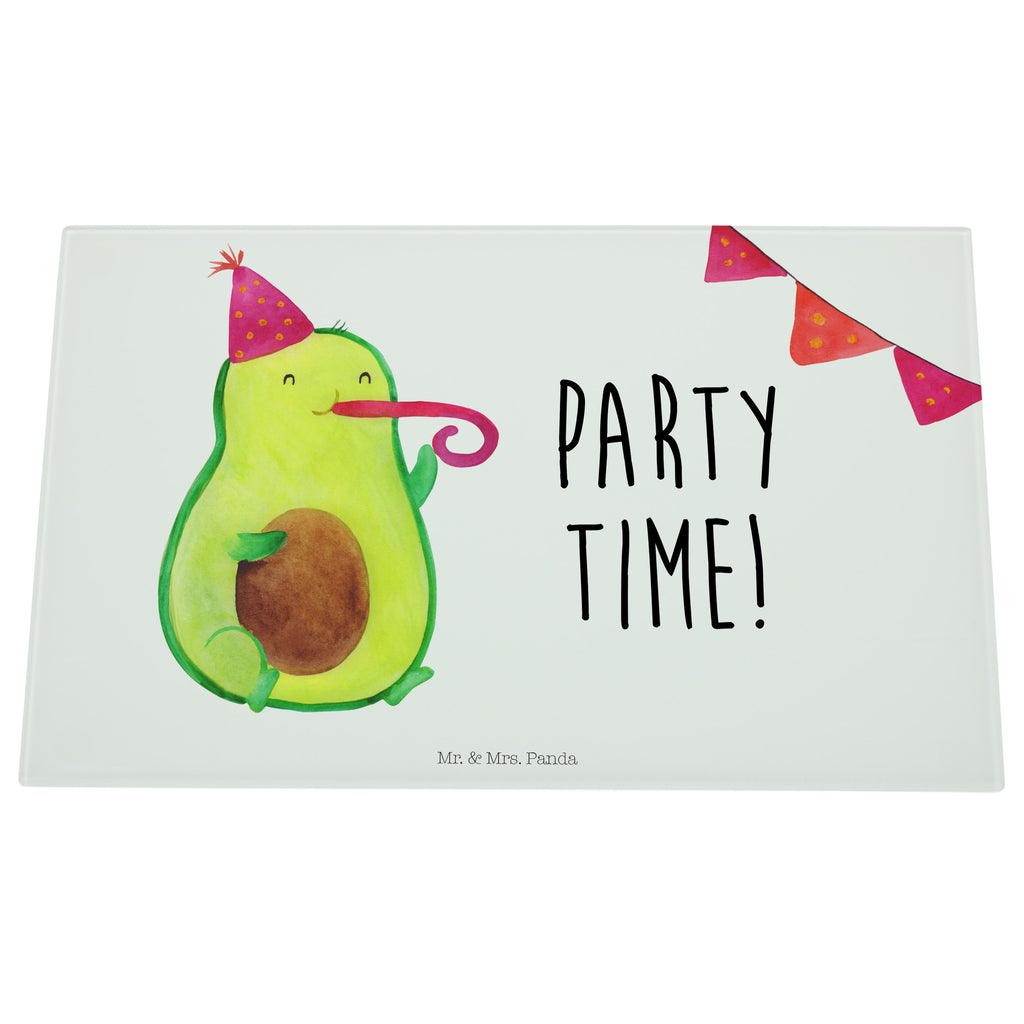 Medium Glas Schneidbrett Avocado Party Time Glasschneidebrett, Schneidebrett, Avocado, Veggie, Vegan, Gesund