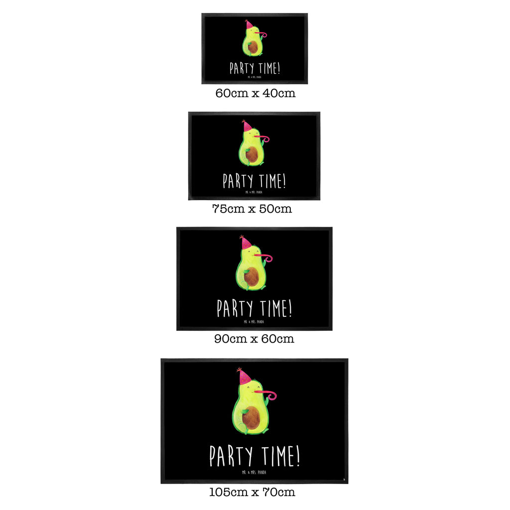 Fußmatte Avocado Party Time  Türvorleger, Schmutzmatte, Fußabtreter, Matte, Schmutzfänger, Fußabstreifer, Schmutzfangmatte, Türmatte, Motivfußmatte,  Haustürmatte, Vorleger  Avocado, Veggie, Vegan, Gesund