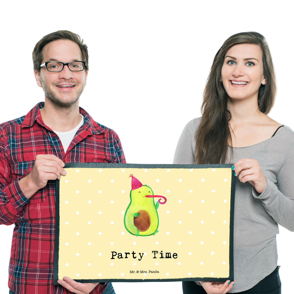 Fußmatte Avocado Party Time  Türvorleger, Schmutzmatte, Fußabtreter, Matte, Schmutzfänger, Fußabstreifer, Schmutzfangmatte, Türmatte, Motivfußmatte,  Haustürmatte, Vorleger  Avocado, Veggie, Vegan, Gesund