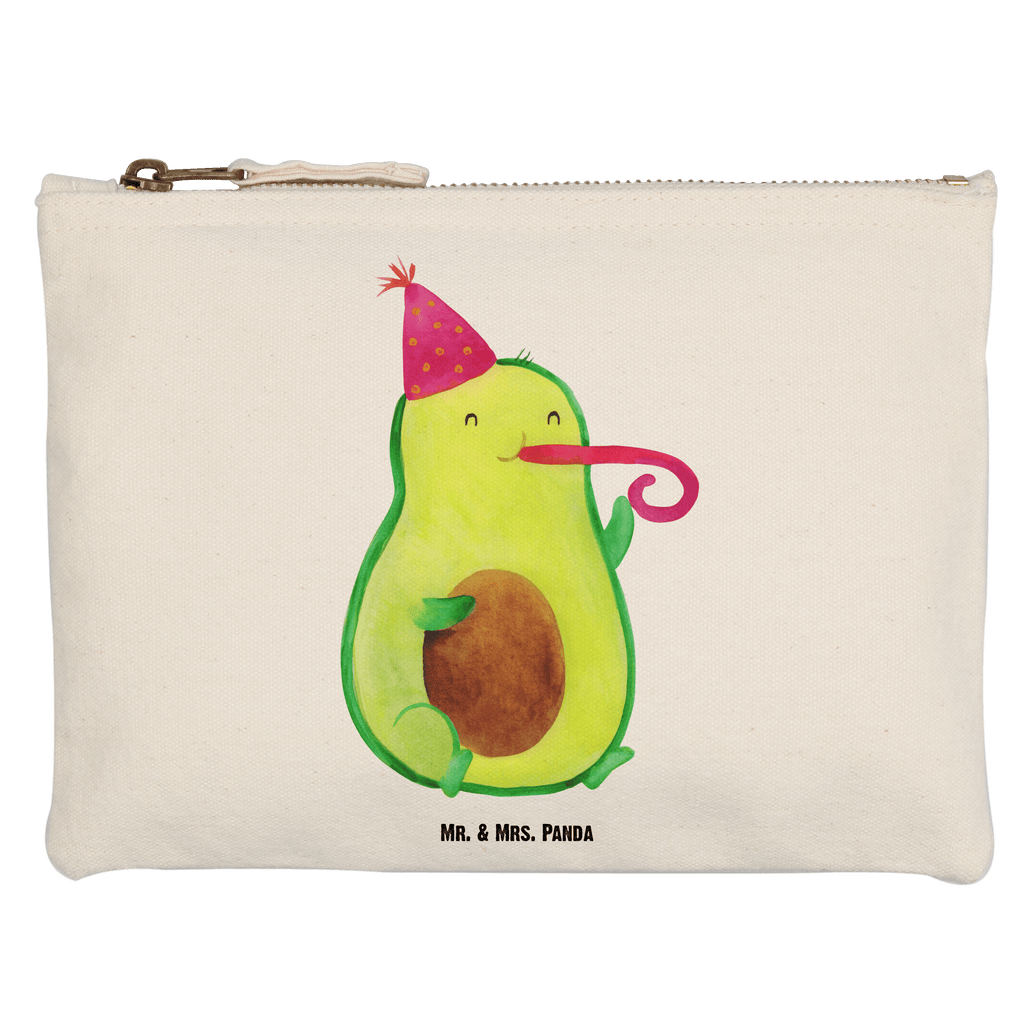 Schminktasche Avocado Party Time Schminktasche, Kosmetiktasche, Kosmetikbeutel, Stiftemäppchen, Etui, Federmappe, Makeup, XXL, Schminketui, Kosmetiketui, Schlamperetui, Avocado, Veggie, Vegan, Gesund