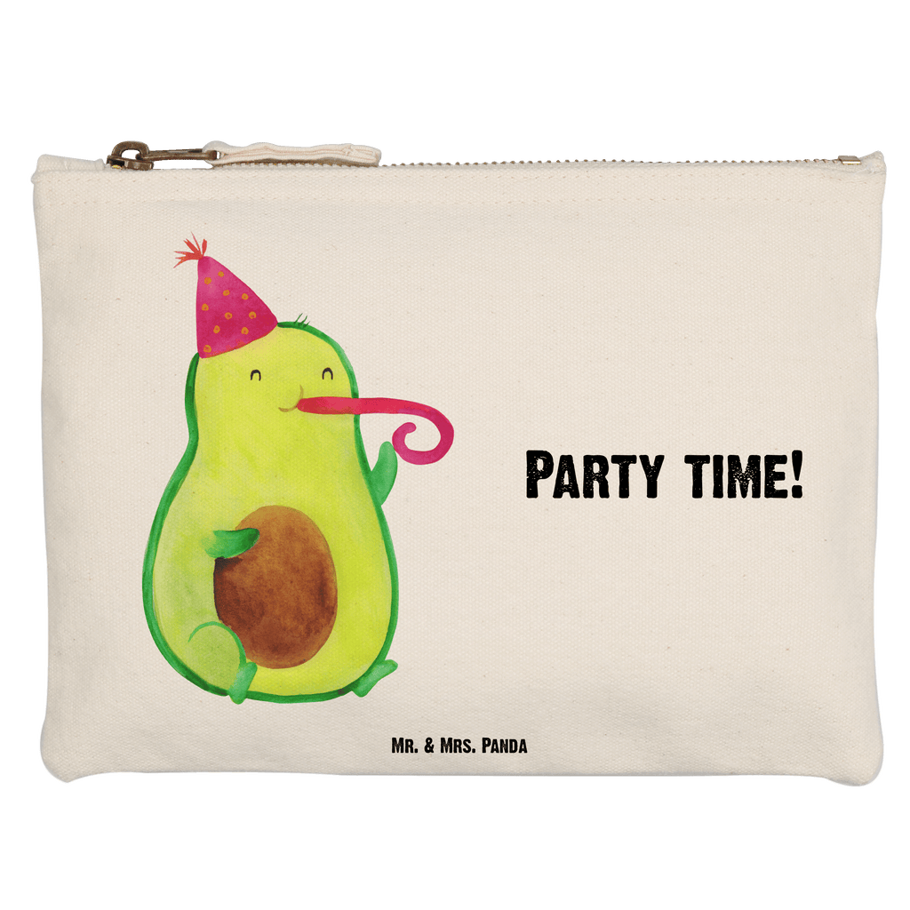 Schminktasche Avocado Party Time Schminktasche, Kosmetiktasche, Kosmetikbeutel, Stiftemäppchen, Etui, Federmappe, Makeup, XXL, Schminketui, Kosmetiketui, Schlamperetui, Avocado, Veggie, Vegan, Gesund