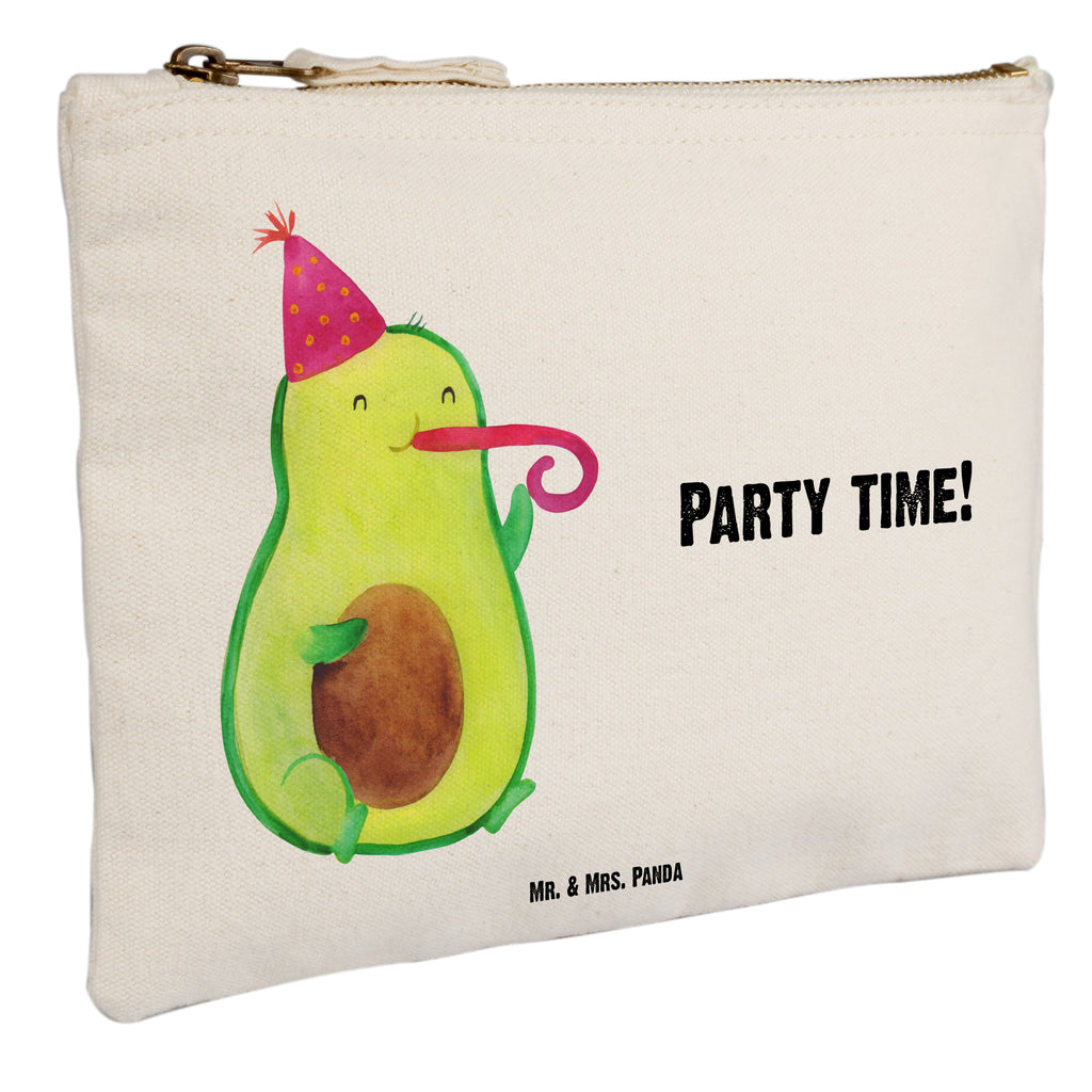 Schminktasche Avocado Party Time Schminktasche, Kosmetiktasche, Kosmetikbeutel, Stiftemäppchen, Etui, Federmappe, Makeup, XXL, Schminketui, Kosmetiketui, Schlamperetui, Avocado, Veggie, Vegan, Gesund