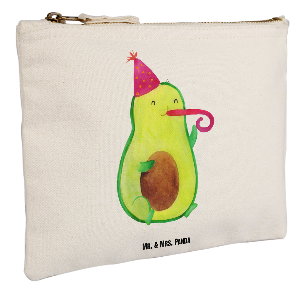 Schminktasche Avocado Party Time Schminktasche, Kosmetiktasche, Kosmetikbeutel, Stiftemäppchen, Etui, Federmappe, Makeup, XXL, Schminketui, Kosmetiketui, Schlamperetui, Avocado, Veggie, Vegan, Gesund