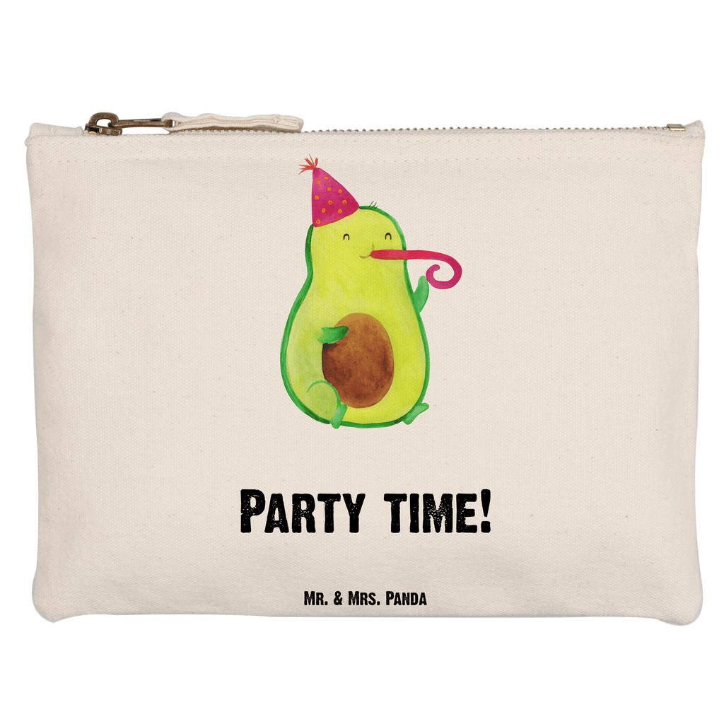 Schminktasche Avocado Party Time Schminktasche, Kosmetiktasche, Kosmetikbeutel, Stiftemäppchen, Etui, Federmappe, Makeup, XXL, Schminketui, Kosmetiketui, Schlamperetui, Avocado, Veggie, Vegan, Gesund