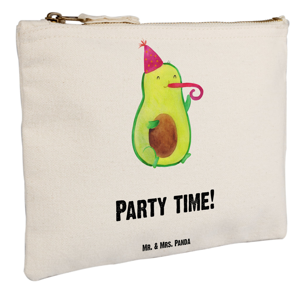 Schminktasche Avocado Party Time Schminktasche, Kosmetiktasche, Kosmetikbeutel, Stiftemäppchen, Etui, Federmappe, Makeup, XXL, Schminketui, Kosmetiketui, Schlamperetui, Avocado, Veggie, Vegan, Gesund