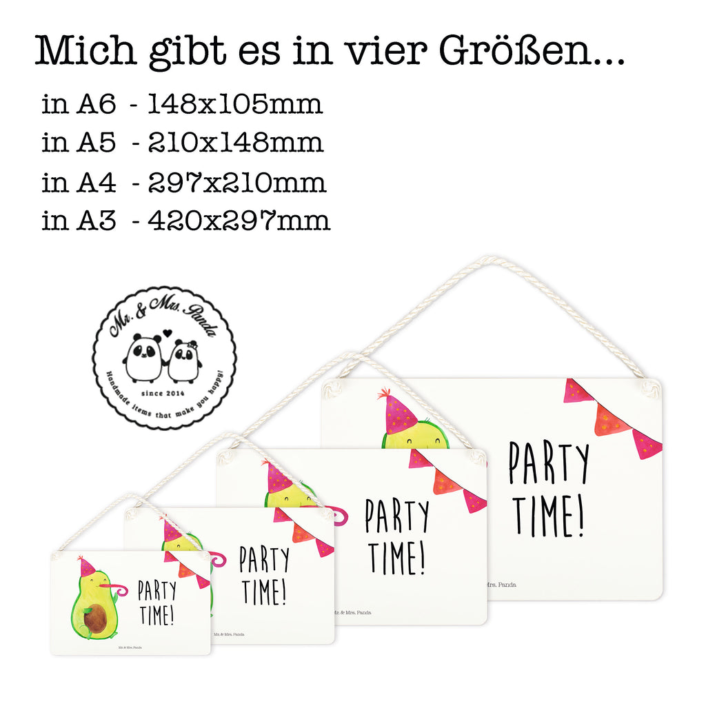Deko Schild Avocado Party Time  Dekoschild, Deko Schild, Schild, Tür Schild, Türschild, Holzschild, Wandschild, Wanddeko  Avocado, Veggie, Vegan, Gesund