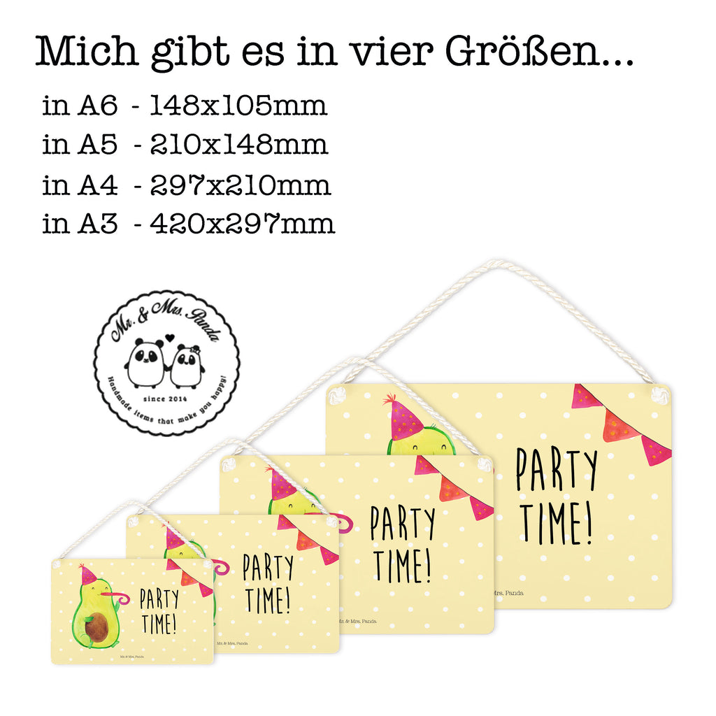 Deko Schild Avocado Party Time  Dekoschild, Deko Schild, Schild, Tür Schild, Türschild, Holzschild, Wandschild, Wanddeko  Avocado, Veggie, Vegan, Gesund