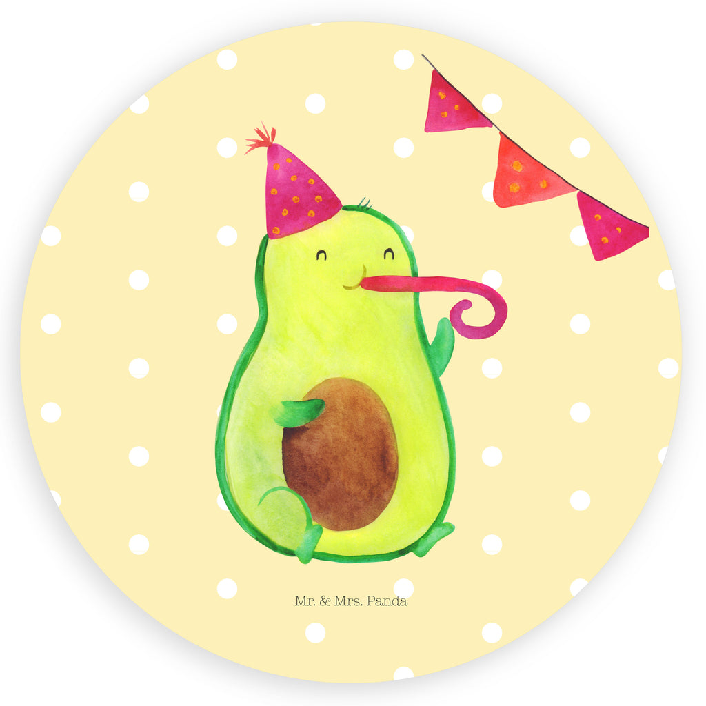 40mm Rund Aufkleber Avocado Party Time Sticker, Aufkleber, Etikett, Avocado, Veggie, Vegan, Gesund