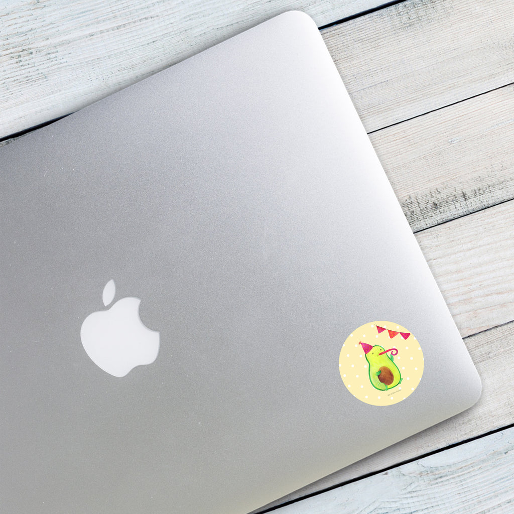 40mm Rund Aufkleber Avocado Party Time Sticker, Aufkleber, Etikett, Avocado, Veggie, Vegan, Gesund