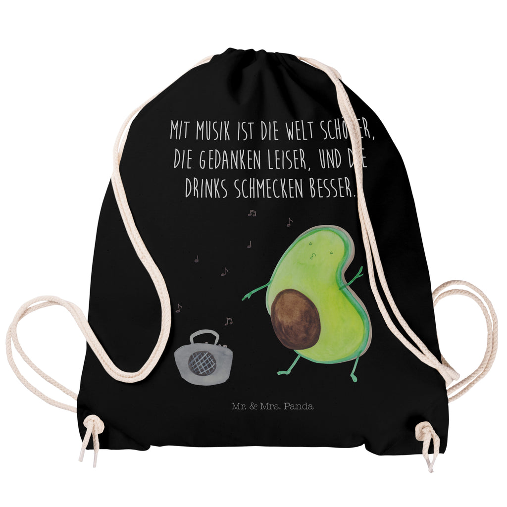 Sportbeutel Avocado tanzt Turnbeutel, Beutel, Sporttasche, Tasche, Stoffbeutel, Avocado, Veggie, Vegan, Gesund