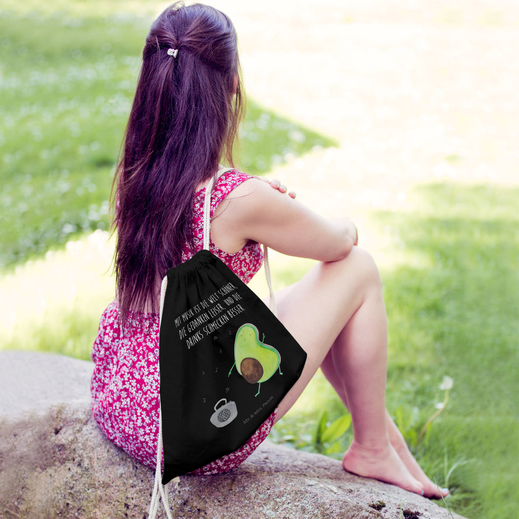 Sportbeutel Avocado tanzt Turnbeutel, Beutel, Sporttasche, Tasche, Stoffbeutel, Avocado, Veggie, Vegan, Gesund