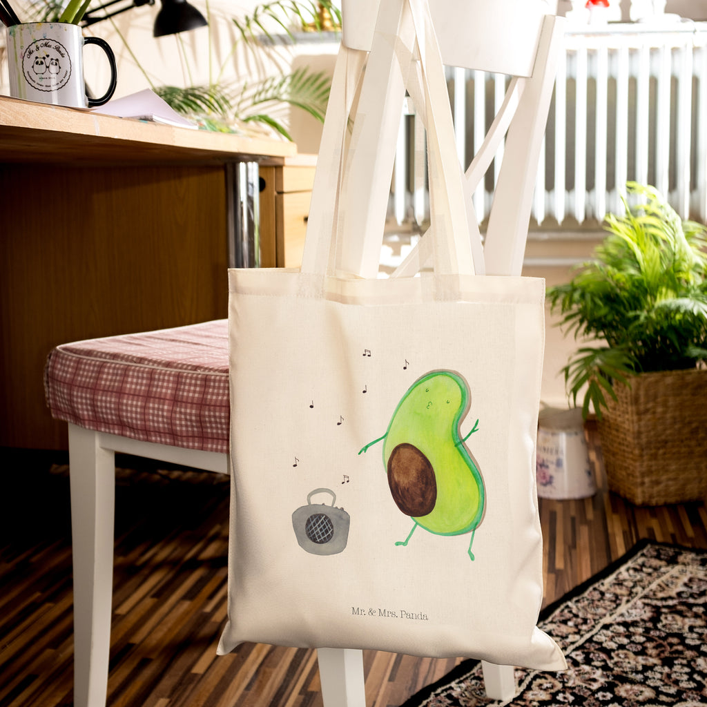 Tragetasche Avocado tanzt Beuteltasche, Beutel, Einkaufstasche, Jutebeutel, Stoffbeutel, Avocado, Veggie, Vegan, Gesund