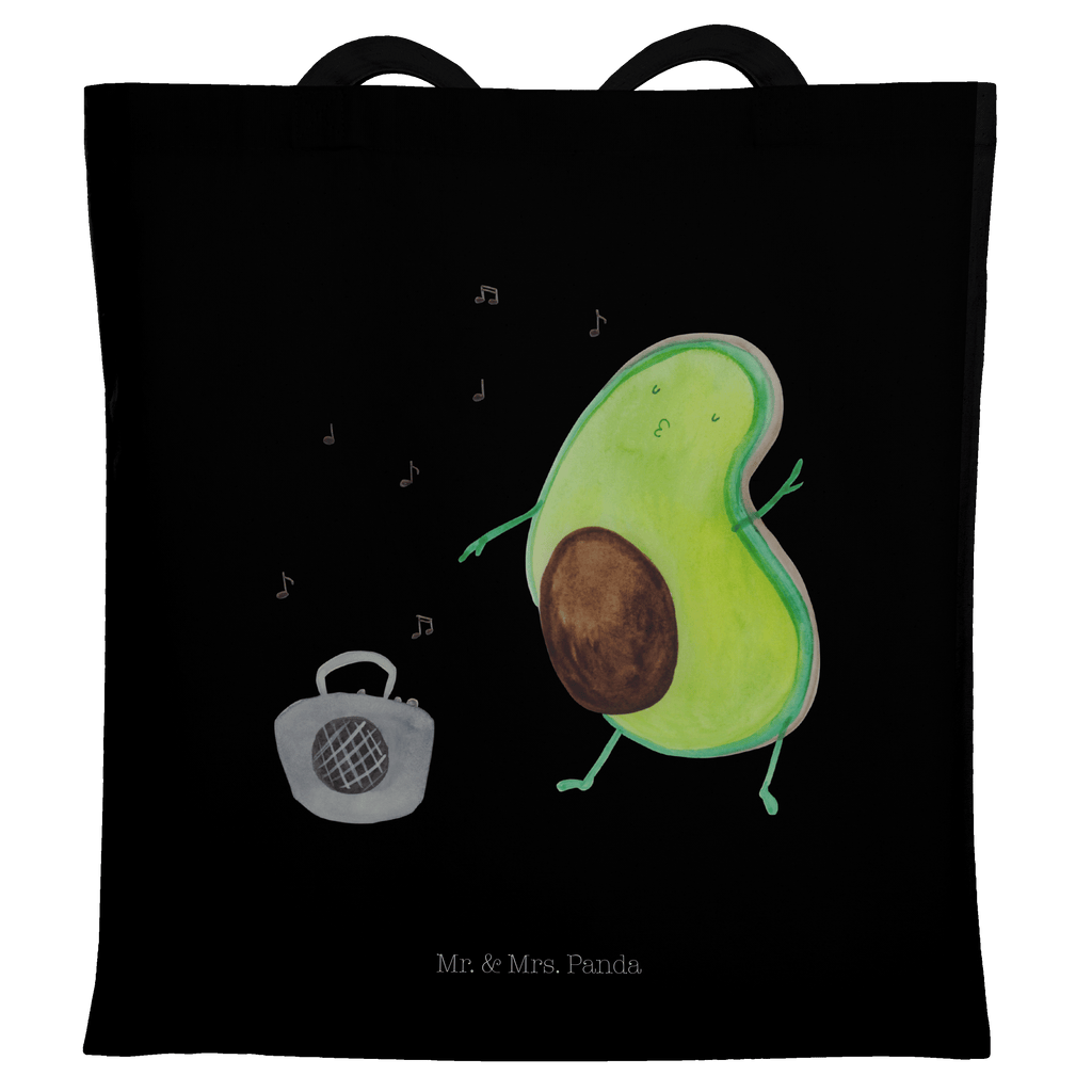 Tragetasche Avocado tanzt Beuteltasche, Beutel, Einkaufstasche, Jutebeutel, Stoffbeutel, Avocado, Veggie, Vegan, Gesund