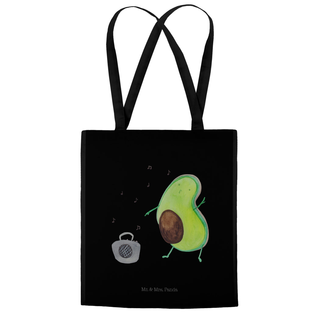 Tragetasche Avocado tanzt Beuteltasche, Beutel, Einkaufstasche, Jutebeutel, Stoffbeutel, Avocado, Veggie, Vegan, Gesund