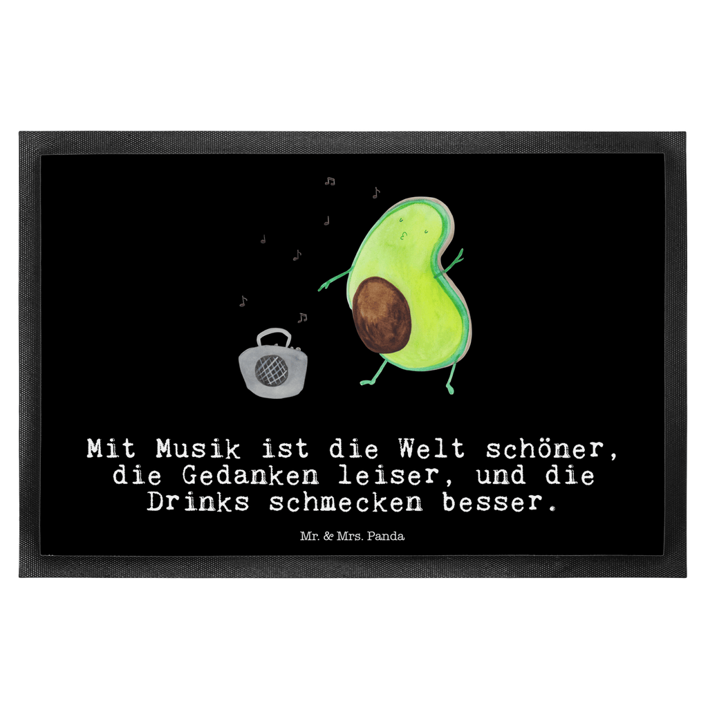 Fußmatte Avocado tanzt Türvorleger, Schmutzmatte, Fußabtreter, Matte, Schmutzfänger, Fußabstreifer, Schmutzfangmatte, Türmatte, Motivfußmatte, Haustürmatte, Vorleger, Avocado, Veggie, Vegan, Gesund