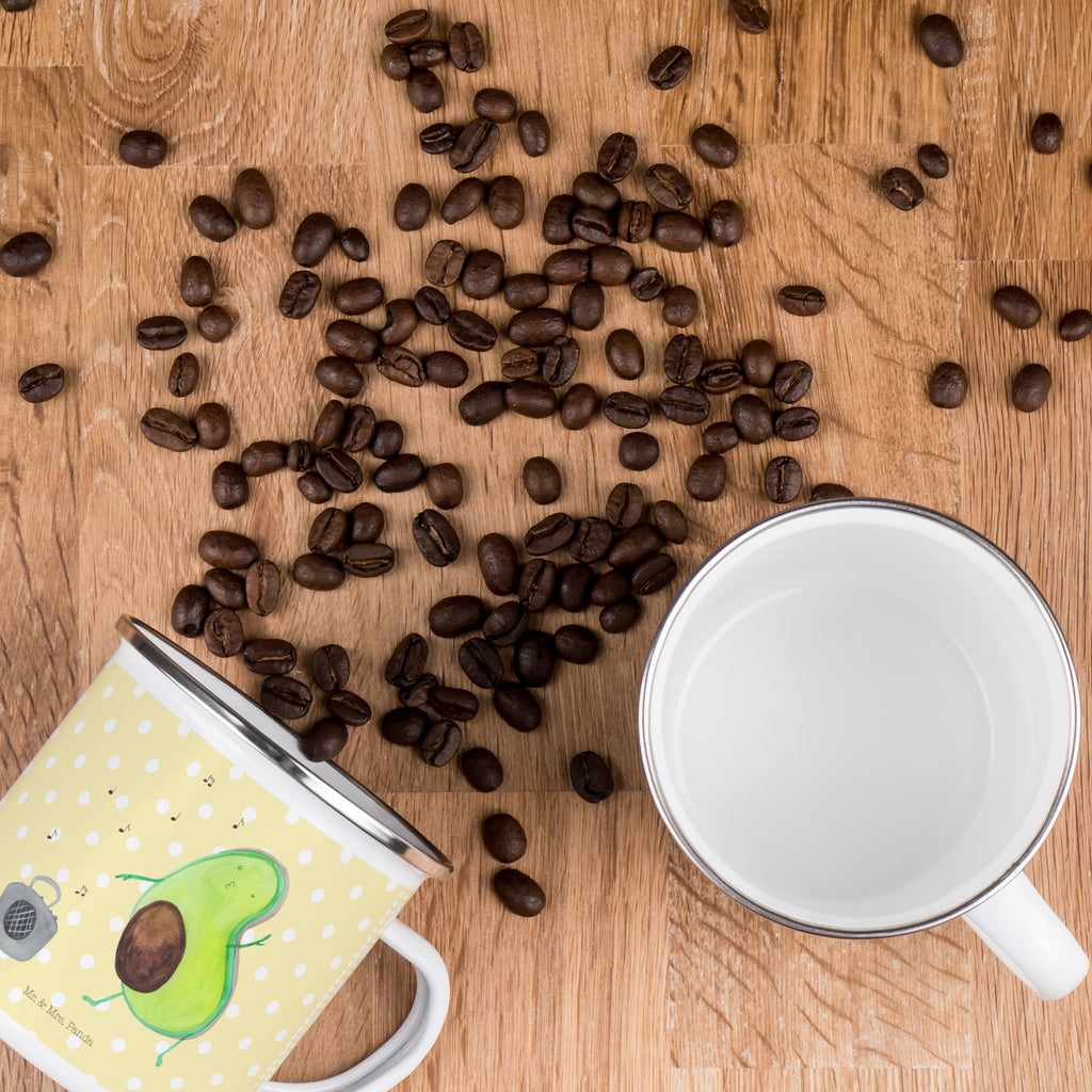 Camping Emaille Tasse Avocado tanzt Campingtasse, Trinkbecher, Metalltasse, Outdoor Tasse, Emaille Trinkbecher, Blechtasse Outdoor, Emaille Campingbecher, Edelstahl Trinkbecher, Metalltasse für Camping, Kaffee Blechtasse, Camping Tasse Metall, Avocado, Veggie, Vegan, Gesund