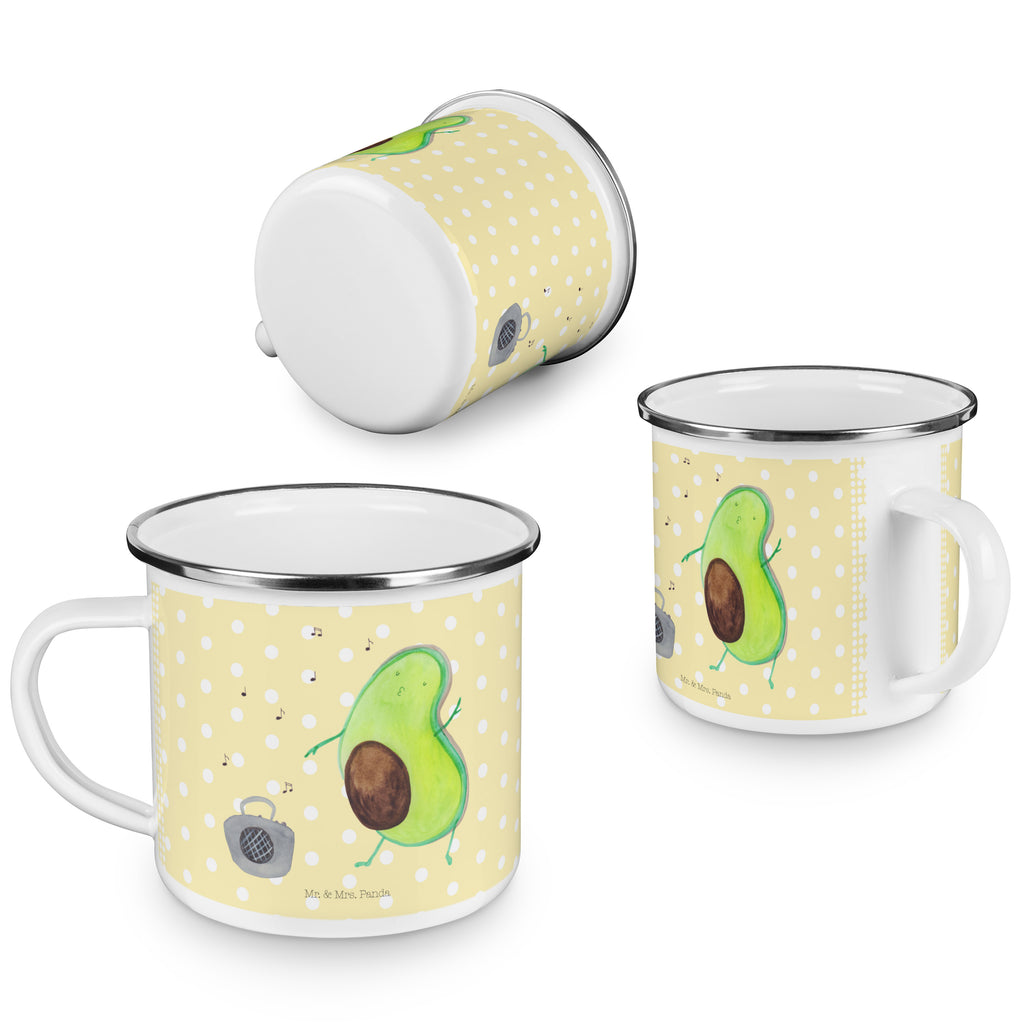 Camping Emaille Tasse Avocado tanzt Campingtasse, Trinkbecher, Metalltasse, Outdoor Tasse, Emaille Trinkbecher, Blechtasse Outdoor, Emaille Campingbecher, Edelstahl Trinkbecher, Metalltasse für Camping, Kaffee Blechtasse, Camping Tasse Metall, Avocado, Veggie, Vegan, Gesund