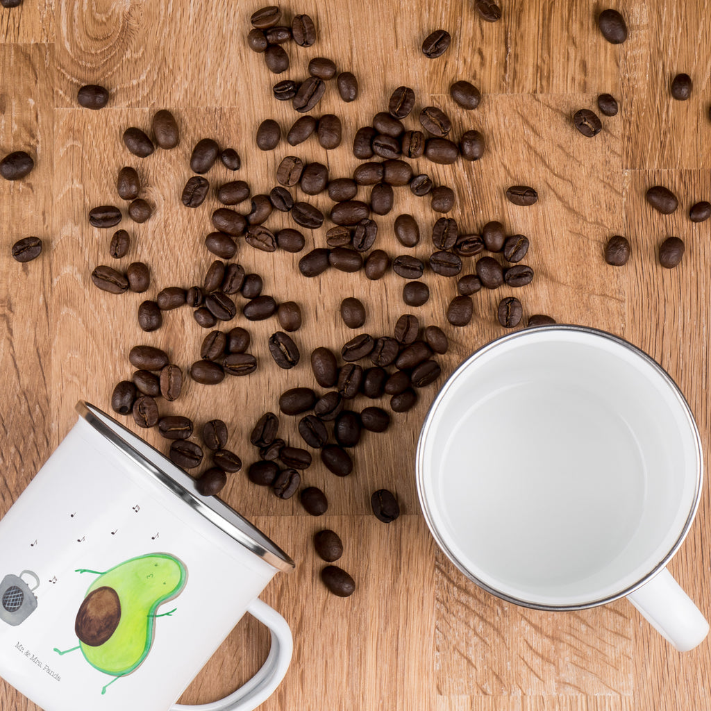 Camping Emaille Tasse Avocado tanzt Campingtasse, Trinkbecher, Metalltasse, Outdoor Tasse, Emaille Trinkbecher, Blechtasse Outdoor, Emaille Campingbecher, Edelstahl Trinkbecher, Metalltasse für Camping, Kaffee Blechtasse, Camping Tasse Metall, Avocado, Veggie, Vegan, Gesund