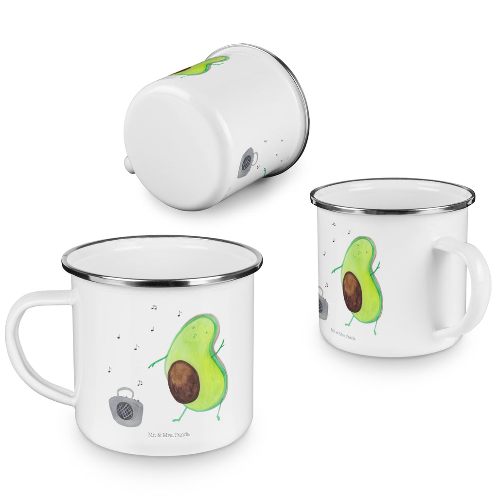 Camping Emaille Tasse Avocado tanzt Campingtasse, Trinkbecher, Metalltasse, Outdoor Tasse, Emaille Trinkbecher, Blechtasse Outdoor, Emaille Campingbecher, Edelstahl Trinkbecher, Metalltasse für Camping, Kaffee Blechtasse, Camping Tasse Metall, Avocado, Veggie, Vegan, Gesund