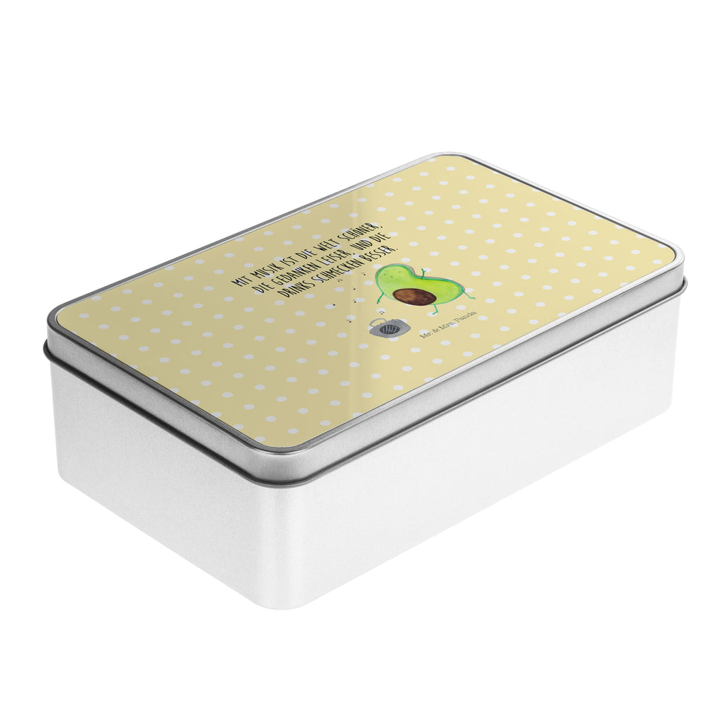 Metalldose rechteckig Avocado tanzt Blechdose, Metalldose, Blechbox, Container, Keksdose, Vorratsdose, Vorratsbox, Döschen, Versperbox, Vesperdose, Aufbewahrungsdose, Aufbewahrungsbox, Aluminiumdose, Dose, Avocado, Veggie, Vegan, Gesund