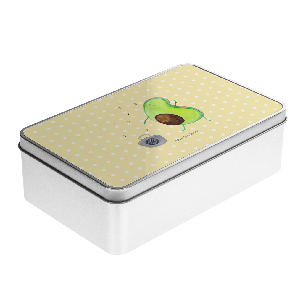 Metalldose rechteckig Avocado tanzt Blechdose, Metalldose, Blechbox, Container, Keksdose, Vorratsdose, Vorratsbox, Döschen, Versperbox, Vesperdose, Aufbewahrungsdose, Aufbewahrungsbox, Aluminiumdose, Dose, Avocado, Veggie, Vegan, Gesund