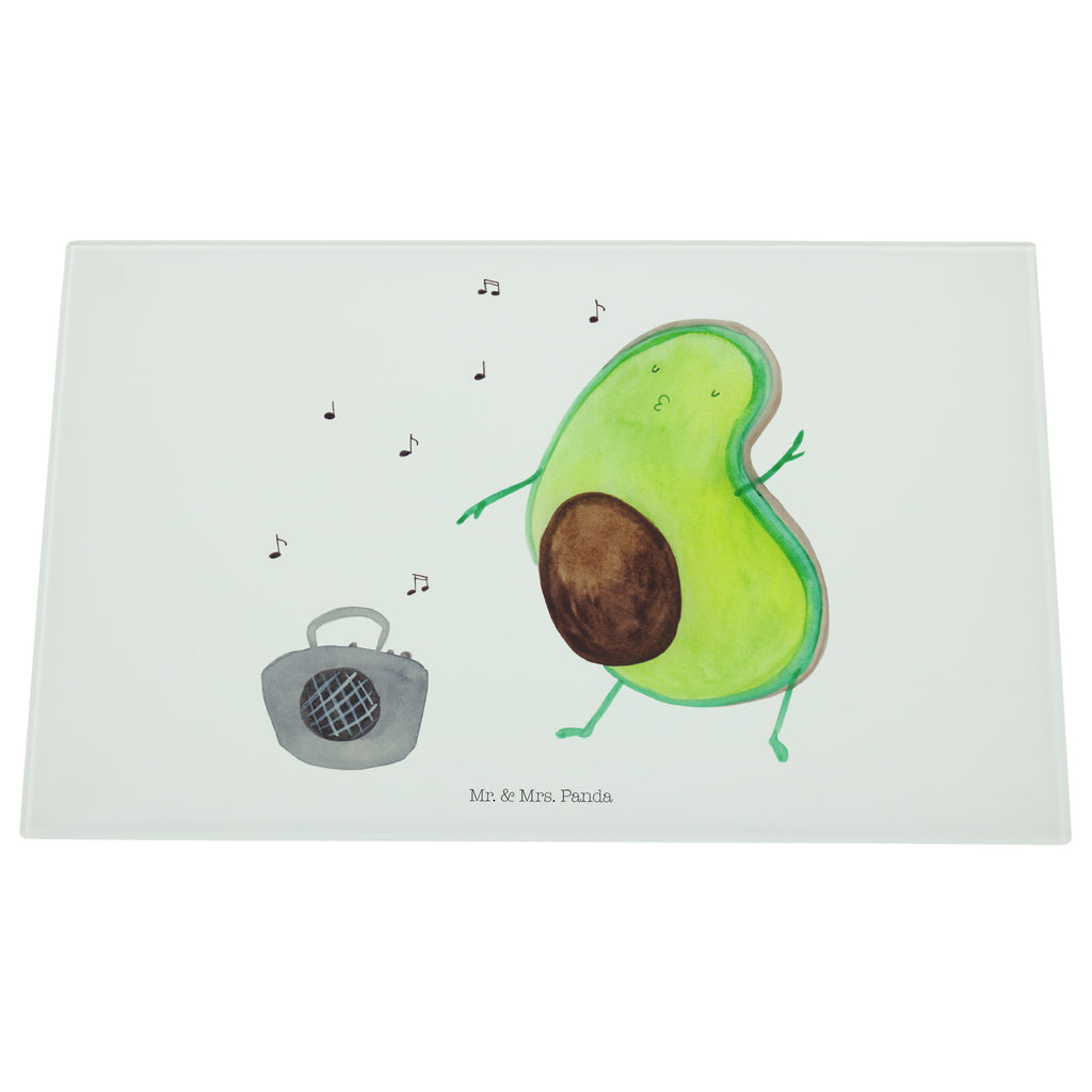 Medium Glas Schneidbrett Avocado tanzt Glasschneidebrett, Schneidebrett, Avocado, Veggie, Vegan, Gesund