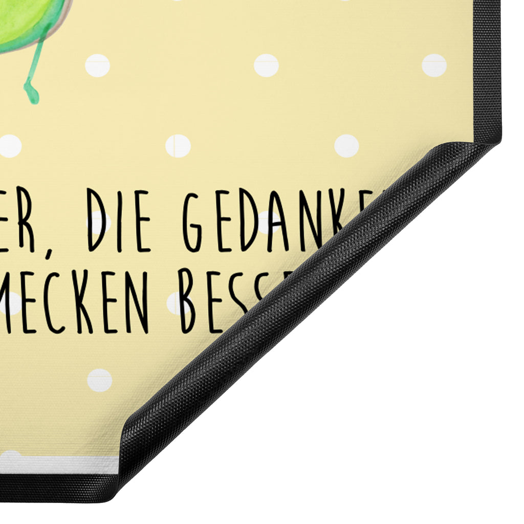 Fußmatte Avocado tanzt Türvorleger, Schmutzmatte, Fußabtreter, Matte, Schmutzfänger, Fußabstreifer, Schmutzfangmatte, Türmatte, Motivfußmatte, Haustürmatte, Vorleger, Avocado, Veggie, Vegan, Gesund