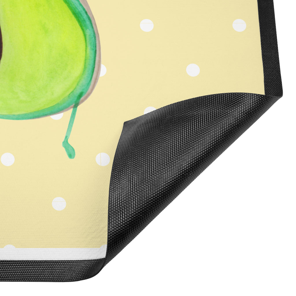 Fußmatte Avocado tanzt Türvorleger, Schmutzmatte, Fußabtreter, Matte, Schmutzfänger, Fußabstreifer, Schmutzfangmatte, Türmatte, Motivfußmatte, Haustürmatte, Vorleger, Avocado, Veggie, Vegan, Gesund