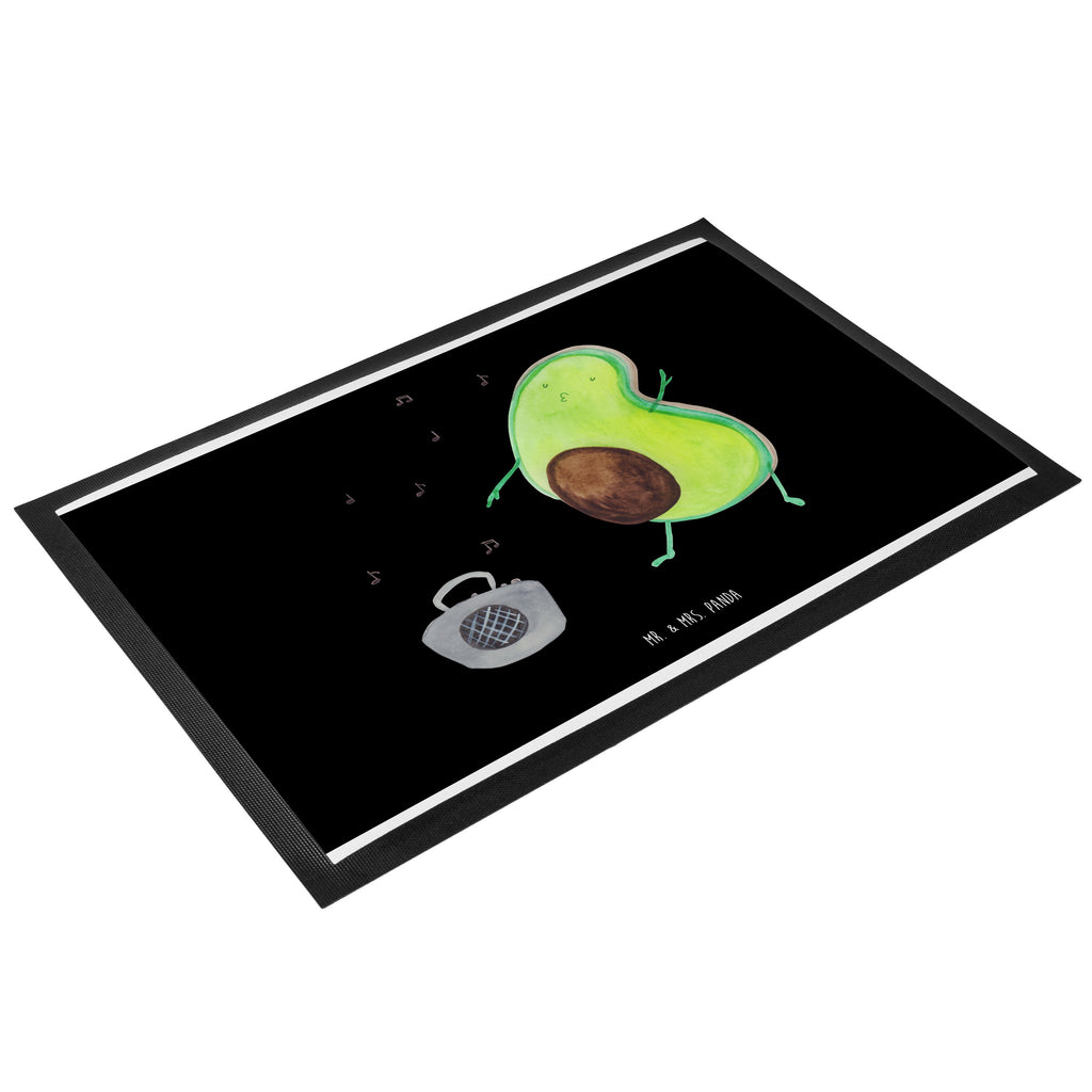 Fußmatte Avocado tanzt Türvorleger, Schmutzmatte, Fußabtreter, Matte, Schmutzfänger, Fußabstreifer, Schmutzfangmatte, Türmatte, Motivfußmatte, Haustürmatte, Vorleger, Avocado, Veggie, Vegan, Gesund