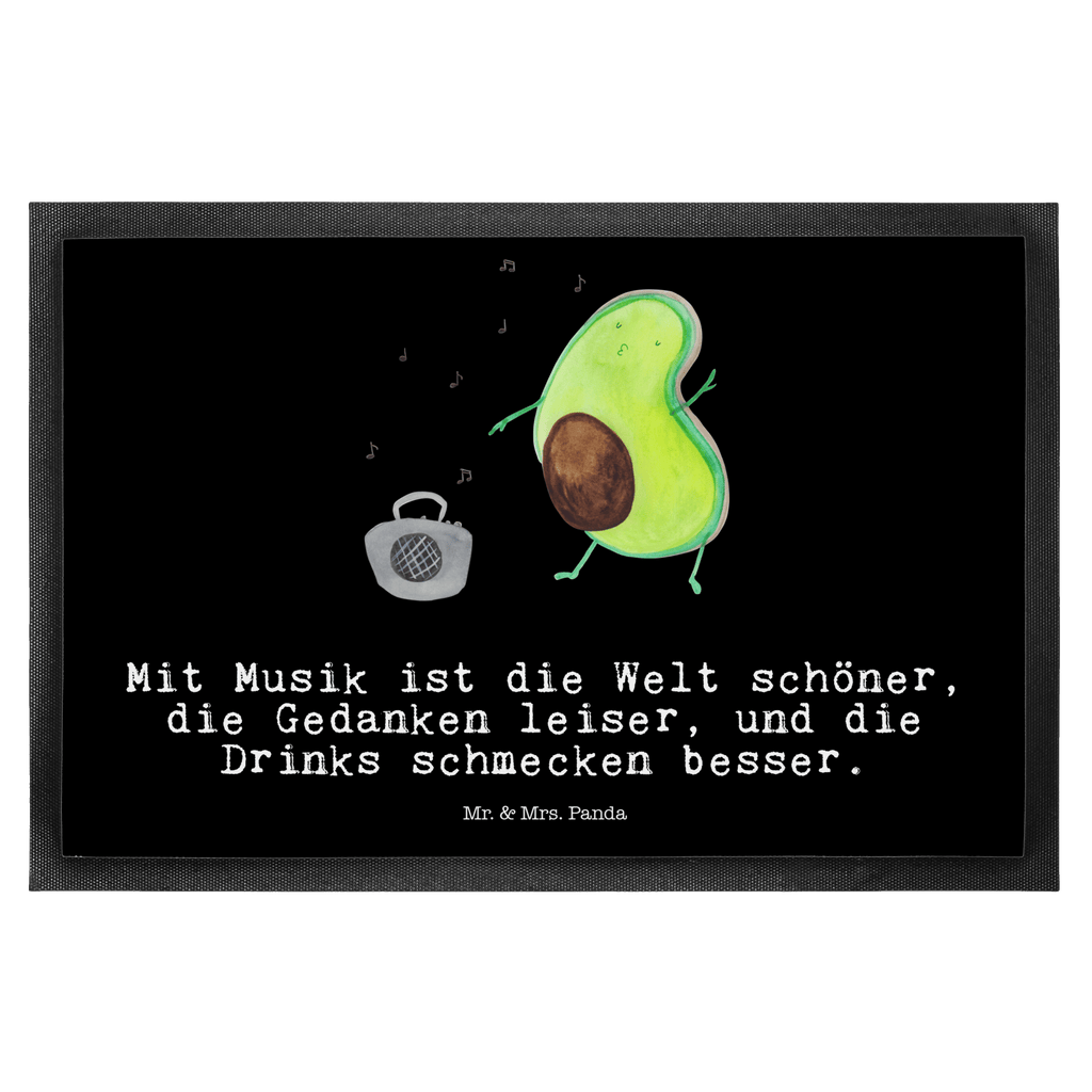 Fußmatte Avocado tanzt Türvorleger, Schmutzmatte, Fußabtreter, Matte, Schmutzfänger, Fußabstreifer, Schmutzfangmatte, Türmatte, Motivfußmatte, Haustürmatte, Vorleger, Avocado, Veggie, Vegan, Gesund