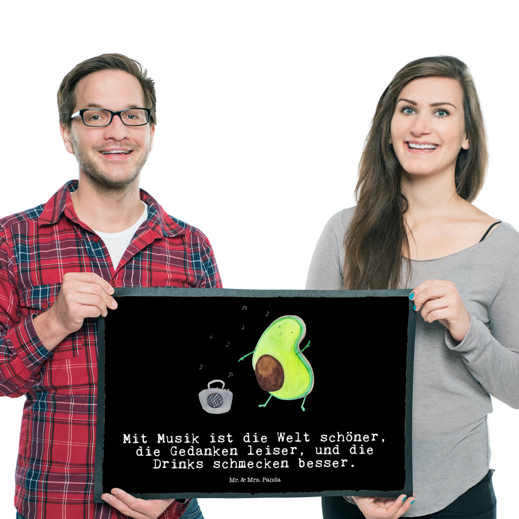 Fußmatte Avocado tanzt Türvorleger, Schmutzmatte, Fußabtreter, Matte, Schmutzfänger, Fußabstreifer, Schmutzfangmatte, Türmatte, Motivfußmatte, Haustürmatte, Vorleger, Avocado, Veggie, Vegan, Gesund