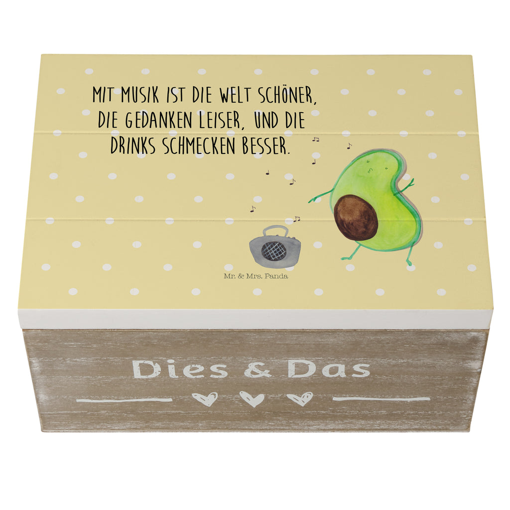 Holzkiste Avocado tanzt Holzkiste, Kiste, Schatzkiste, Truhe, Schatulle, XXL, Erinnerungsbox, Erinnerungskiste, Dekokiste, Aufbewahrungsbox, Avocado, Veggie, Vegan, Gesund