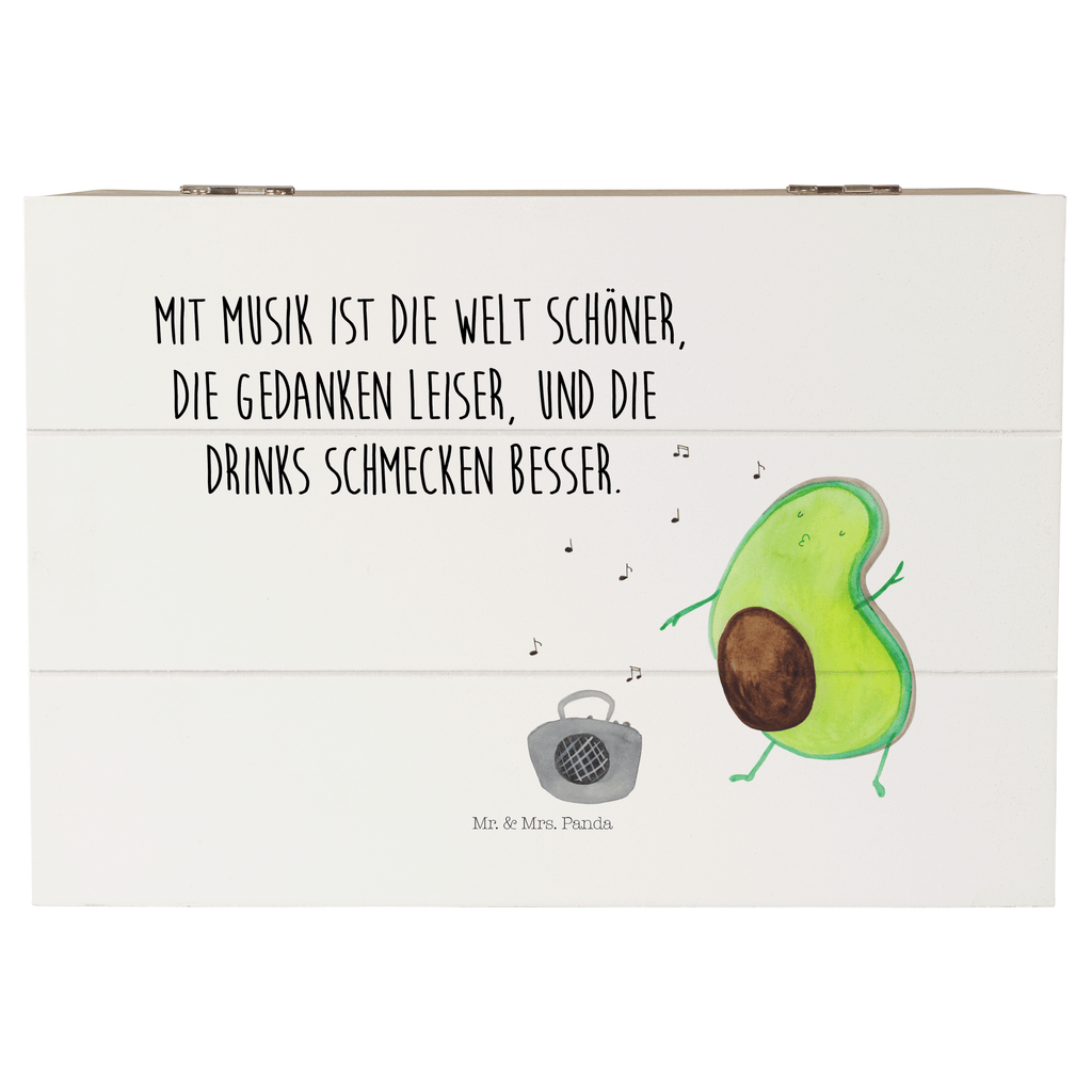 Holzkiste Avocado tanzt Holzkiste, Kiste, Schatzkiste, Truhe, Schatulle, XXL, Erinnerungsbox, Erinnerungskiste, Dekokiste, Aufbewahrungsbox, Avocado, Veggie, Vegan, Gesund