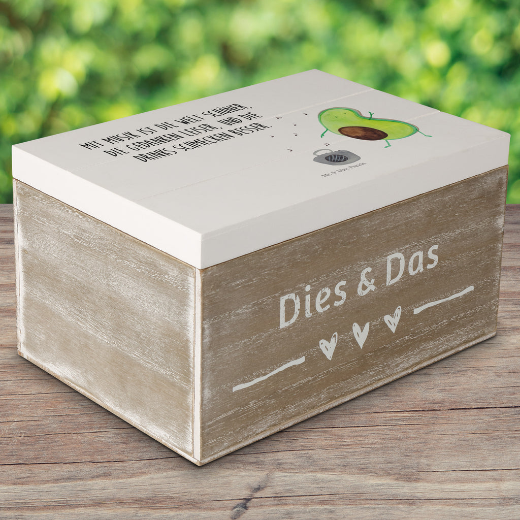 Holzkiste Avocado tanzt Holzkiste, Kiste, Schatzkiste, Truhe, Schatulle, XXL, Erinnerungsbox, Erinnerungskiste, Dekokiste, Aufbewahrungsbox, Avocado, Veggie, Vegan, Gesund