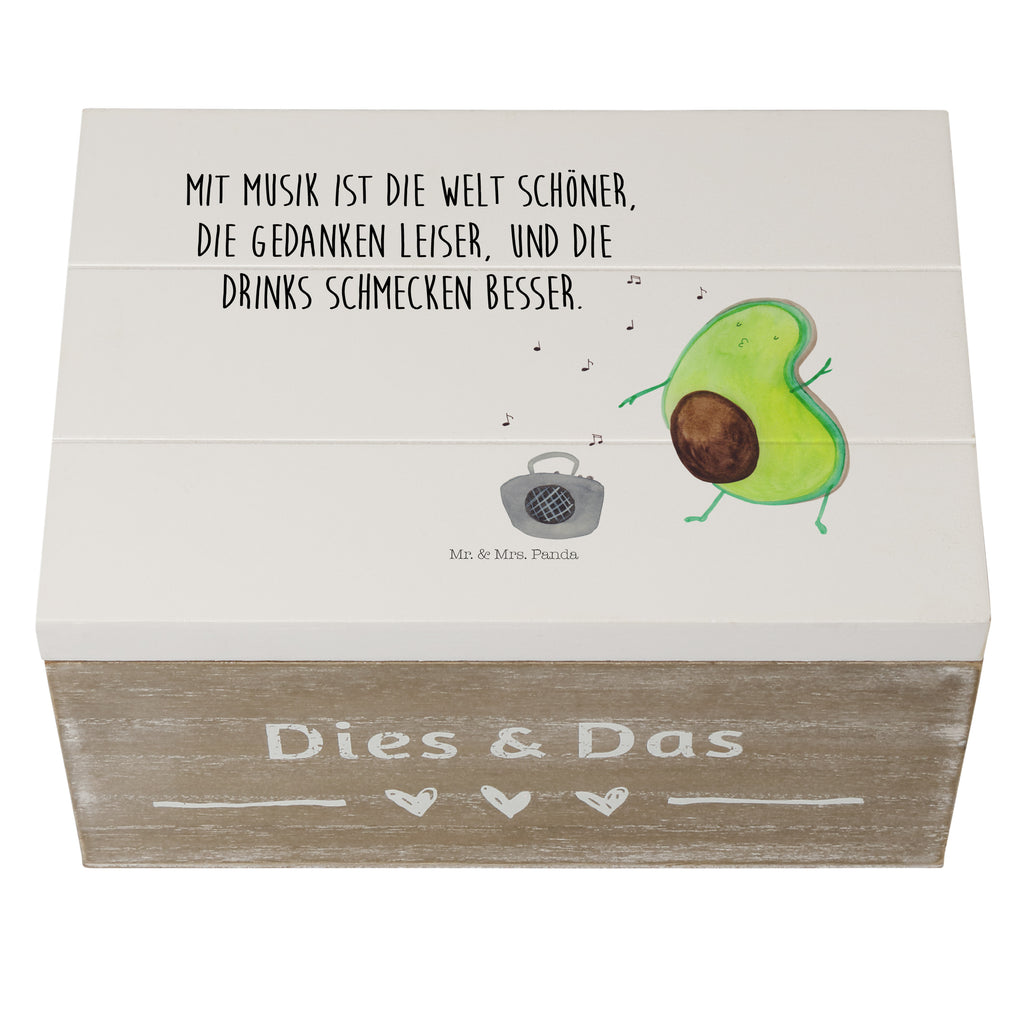 Holzkiste Avocado tanzt Holzkiste, Kiste, Schatzkiste, Truhe, Schatulle, XXL, Erinnerungsbox, Erinnerungskiste, Dekokiste, Aufbewahrungsbox, Avocado, Veggie, Vegan, Gesund